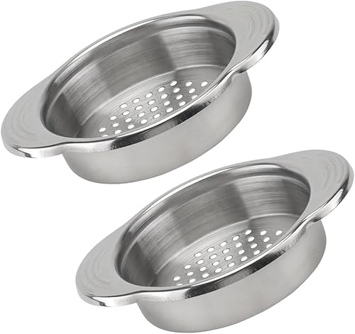 Sosoport 2 Pcs Stainless Steel Can Strainer with Press Lids for Oil Draining and Food Filtering Practical Kitchen Gadget for Canned Vegetables and
