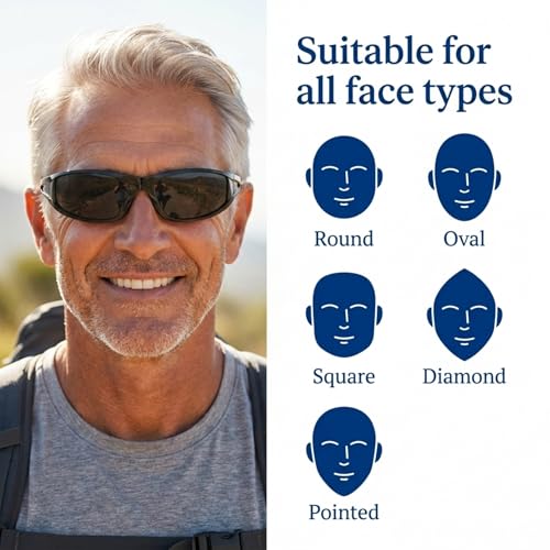 Image of In Style Eyes Del Mar Wrap Around Bifocal Reading Sunglasses - Full-Rimmed Cheater Glasses - Polarized Polycarbonate Lens