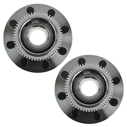 Image of TRQ Front Left and Right Wheel Bearing and Hub Assembly Set 2 Piece Compatible with 2000-2002 Dodge Ram 2500 RWD 2000-2002 Ram 3500 RWD with Independent Front Suspension