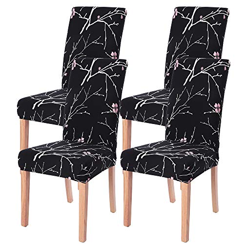 NIBESSER 4er/6er Set Stuhlhussen Stretch Stuhlbezug elastische Moderne Husse Dekoration Stuhlüberzug für Universelle Passform (B, 4er Set)