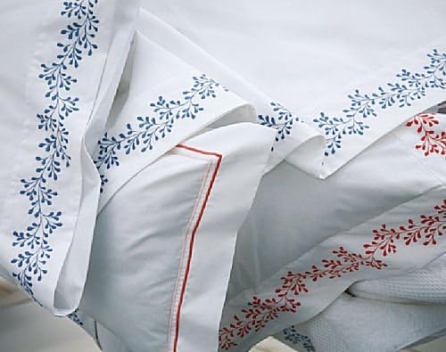Flora Collection, Blue, Euro Sham
