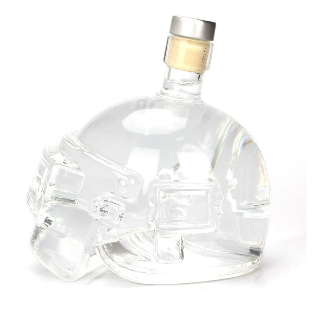 Casco Decantador de whisky cristal Dispensador licor personalizado creativo Botella vino única for hombres Novio Papá Marido Jarra,Decantador