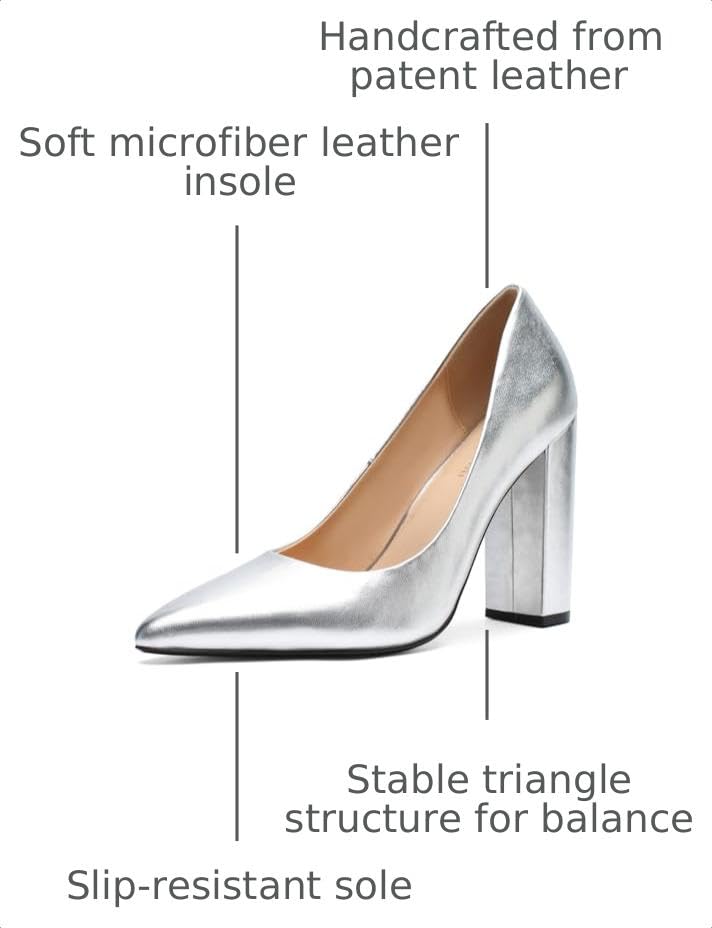 Image of Unisex High Heels for Men and Women 4.7 Inch Chunky Block Heels