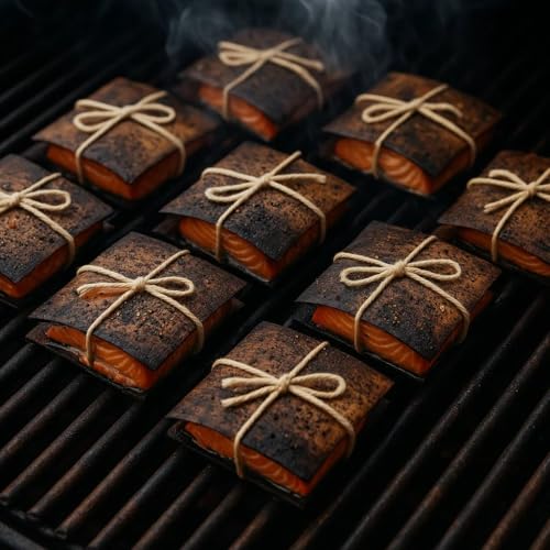 Langxinese Value 20 Pk Alaskan Western Red Cedar Wraps, 5"x 8", Cedar Wraps for Grilling Salmon, Shrimp, Veggies. Organic Solid Cedar, Better Aroma, Salmon BBQ Essentials. Cedar Veneer Paper.â€¦