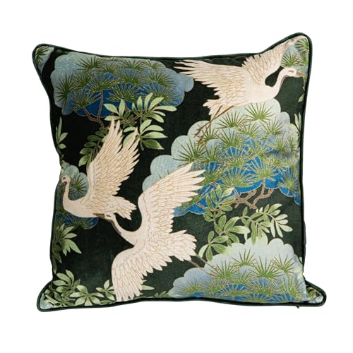 Creative Co-Op Cotton Blend Velvet Printed Pillow...