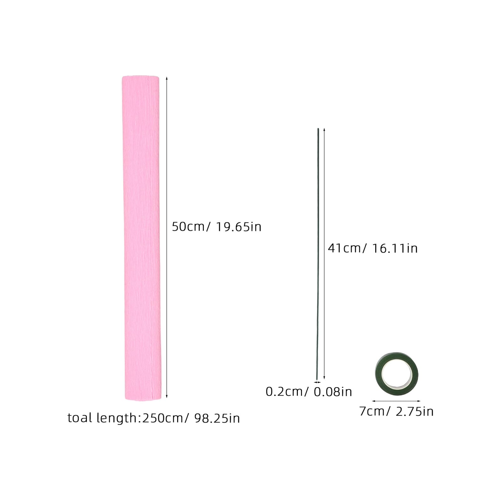 LIFKOME Carta Crespa per Fioristi Kit Avvolgimento Floreale con Texture Artigianale per Bouquet di Fiori Carta da Imballaggio per Composizioni e Decorazioni Festa