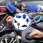 34Pcs Car Detailing Kit Detailing Brush Set Car Wash Cleaning Kit Blue - Image 7