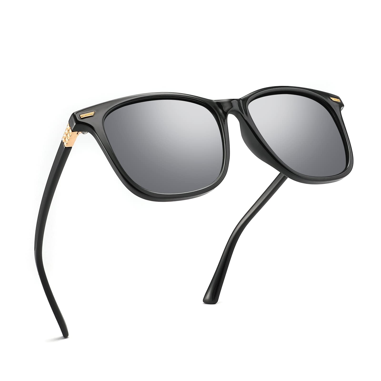 SIPHEW Square Sunglasses for Women|Lightweight Fashion Sunglasses 100% UV400 Protection|Polarized Mirrored Shade