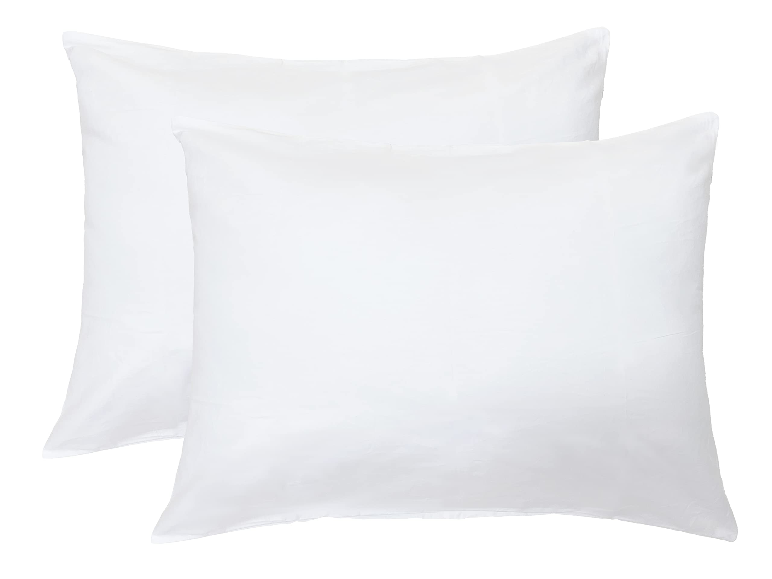 iMaylexSoft 100% Egyptian Cotton Zipper Pillow Case, Cozy and Lightweight Pillowcase, Set of 2, White, Queen, 20" x 30"