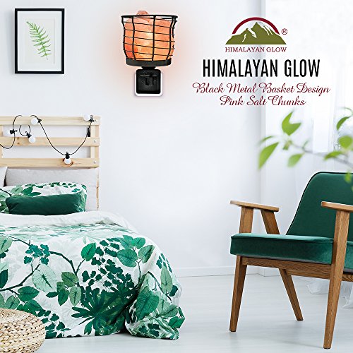 Himalayan Glow Basket Style Natural Salt Lamp Night Light With Pink Salt Chunks #TOP6