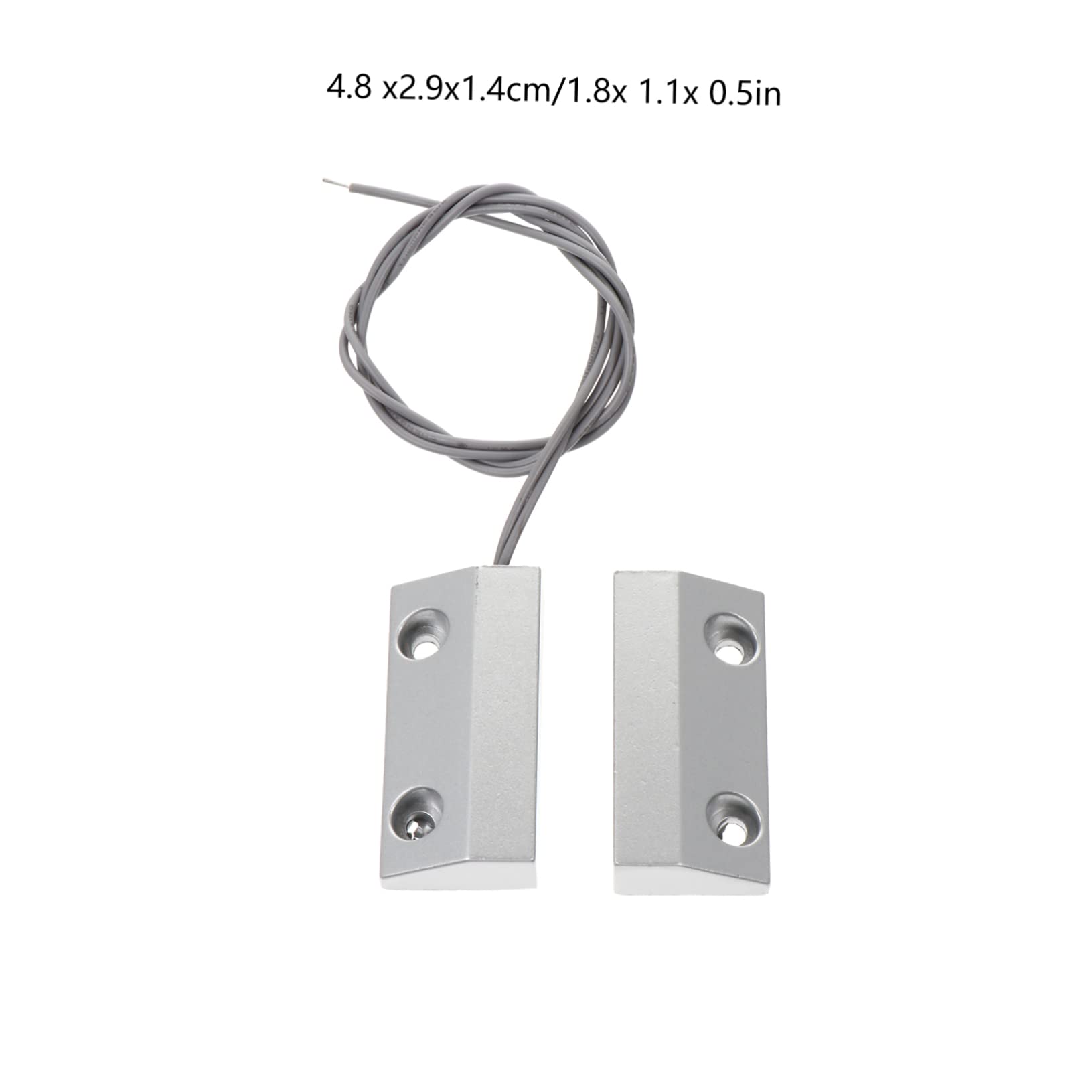 Tofficu 3 Juegos sensor movimiento Alarmas de puerta magnéticas con cable imán induccion inducción imanes para puertas detector de alarma de puerta equipo del dispositivo detector Silver