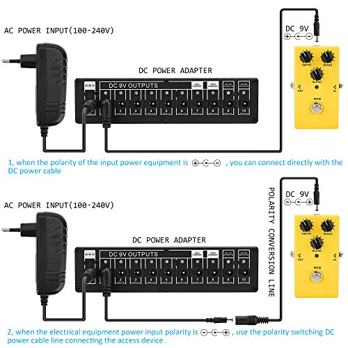 IRICH 9V DC 1 a Alimentatore per Chitarra Effetti