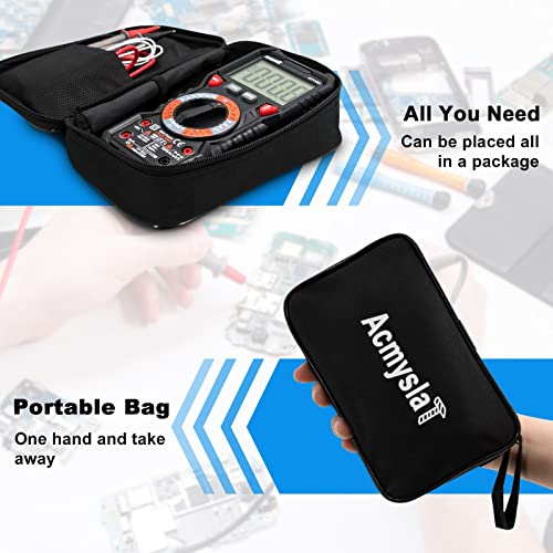 Digital Multimeter Backlight Lcd Display Led Intelligent Indicator Jack Ohmmeter With Ncv Function Measures Current Voltage Amp Resistance Diodes Frequency/Duty Continuity Capacitance For Automotive #TOP5