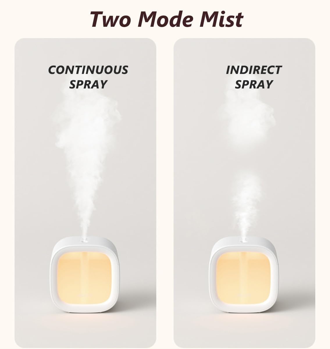 LEIYTFE Ultrasonic Mini USB Air Humidifier Personal Desk Humidifier with Night Light, Essential Oil Diffuser,Portable Charging USB,for Car Office Home Travel (Color : Pink)