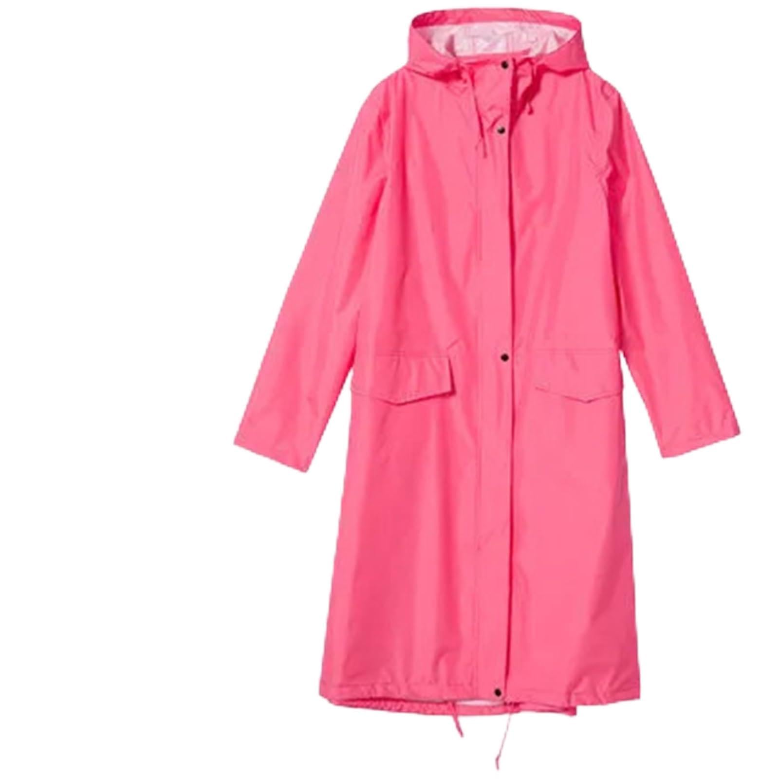 Poncho antipioggia Giacca impermeabile lunga da donna, uomo, antivento, con cappuccio, leggera, poncho, mantello