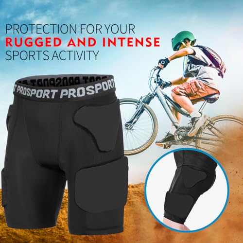 Youth Boys Padded Compression Shorts Football Girdles Padded Pants for Basketball Football2