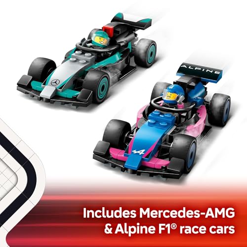 LEGO City F1 Garage & Mercedes-AMG & Alpine Cars Toy - Model Race Car Building Toy and Portable Playset for Kids, Boys and Girls, Ages 7+ - F1 Collectible for Fans - Gift Idea for Birthdays - 60444 image 5
