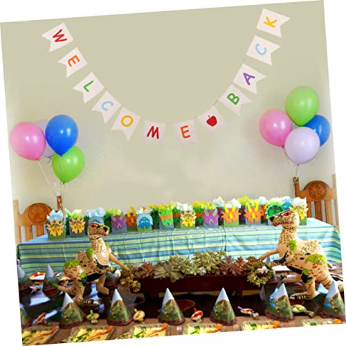 TEHAUX Decoração De Letras Banner Alfabeto Decoração De Halloween Bem-Vindo De Volta Ao Banner Decor