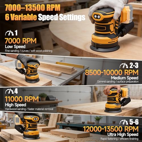 Cordless 5-Inch Random Orbital Sander