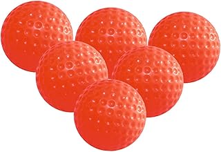 CLISPEED PU Golf Ball Soft Balls 6pcs Training Golf Balls Air Golf Balls Practice Indoor Practice Balls Training Balls Red Soft Hollow Practice Golf Balls Balls Best Balls