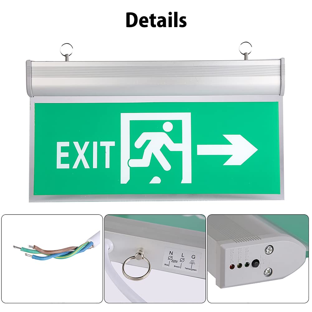 Amazon.co.jp: LED非常口 L LED誘導灯 壁直付形 片面灯 緊急避難用 高