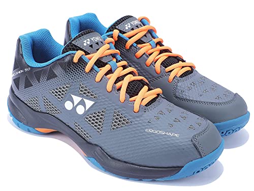 Image of YONEX SHB 50 EX Power Cushion Badminton Shoe, Dark Gray