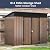 UDPATIO Sheds & Outdoor Storage, 8X4 FT Metal Steel Garage Storage with Sloping Roof & Lockable Door for Bicycle, Tool in Patio Lawn, Garden, Backyard, Brown