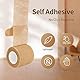 Selbsthaftende Bandage, kohäsive Haftbandage 5 cm X 4.5 m, 12 Rollen selbstklebender Verband für Verstauchungen und Schwellungen des Handgelenks (beige)