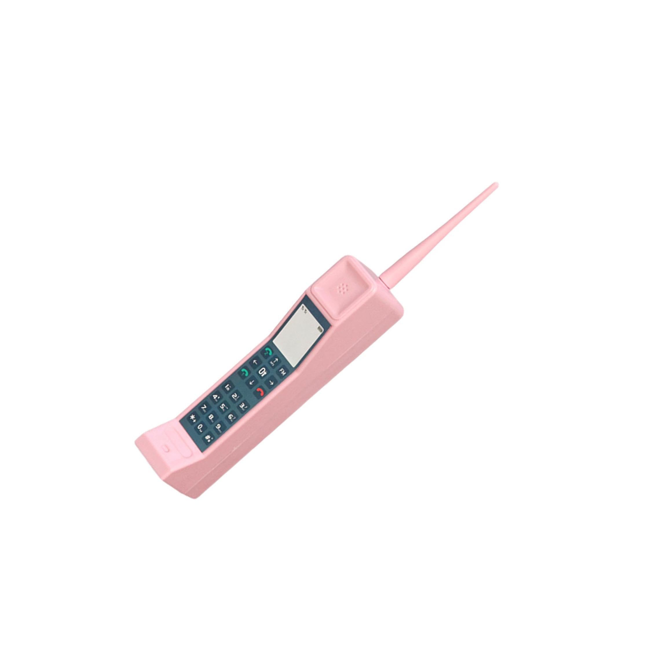 HOIXZCS Old Fashioned Phone Model Decor Desktop Craft Gift Lightweight Retro Cell Phone Ornament Able To Retro Fashion Blockbusters Sense Of Age Old Fashioned, Pink, 4x6x31cm