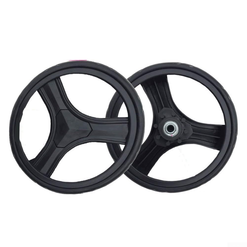1 Pair Shopping Cart Wheels, Rubber+Plastic 6.7inch Replacement Wheels for Shopping Cart and Trolley Part Accessories