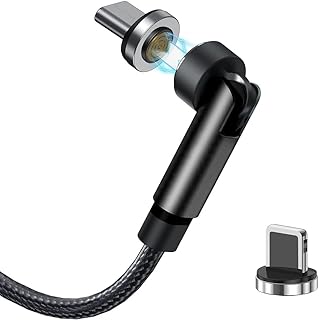 マグネット 充電ケーブル 2in1 タイプc ケーブル【2M 黒 Type-c端子コネクタ1個+L1ght1ngコネクタ1個】540度回転可能 急速充電とデータ転送をサポート マグネット 強化 ナイロン メッシュ編み 1Phone 15/1Pad/Macb00k Pro/Mateb00k/Xperia/Galaxyなどに適しています