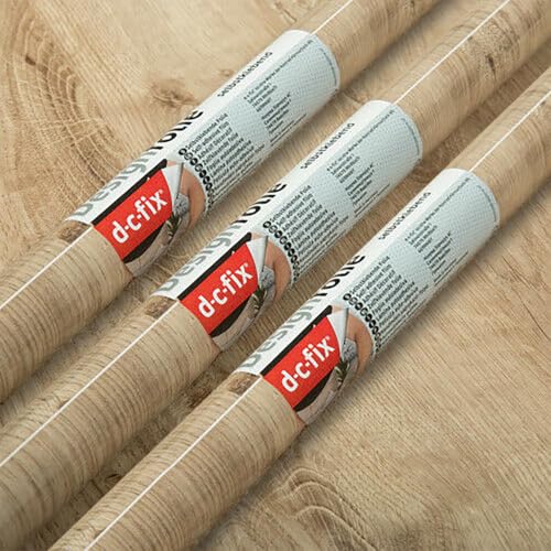 3 Rolls Vinyl Warehouse 90cm x 2.1m d-c-fix Ribbeck Oak Wood Sticky Back Vinyl Furniture Wrap 5378