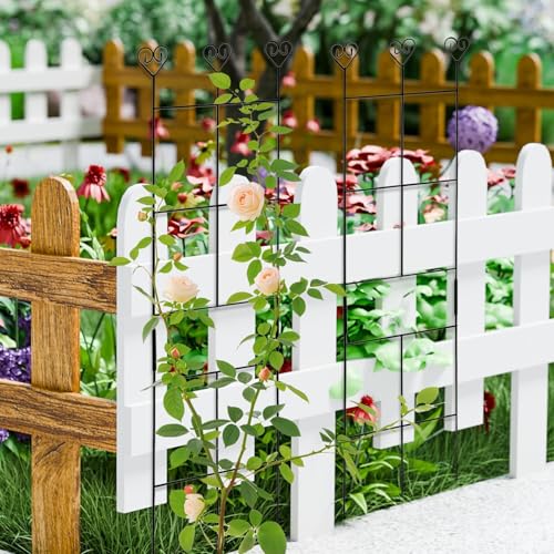 Enrejado de plantas y estacas de metal para evitar la caída de ramas 4