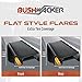 Bushwacker Jeep Flat Style Front & Rear Fender Flares | 4-Piece Set, Black, Textured Finish | 10918-07 | Fits 2007-2018 Jeep Wrangler JK Unlimited 4-Door