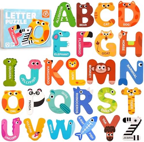 Stocking Stuffers for Toddlers Kids, Magnetic Letters ABC Magnets, Toddler Educational Learning Toys, Alphabet Magnets for Fridget, Christmas Gifts for Kids, Toys for Ages 2-4