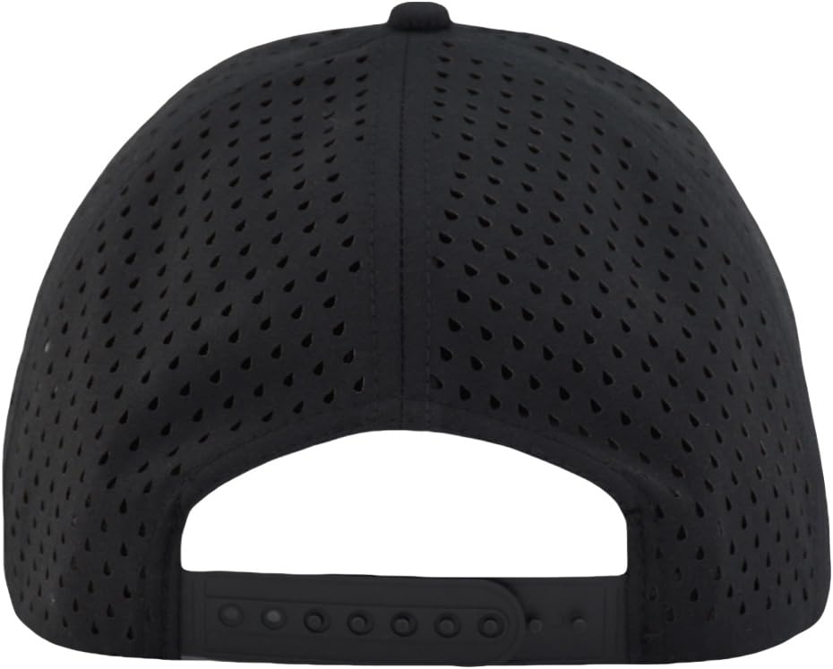 Gorra de béisbol ajustable para hombre (M, L, XL, XXL), resistente al agua, corte láser, gorra de malla Snapback, Negro -, M - L 3