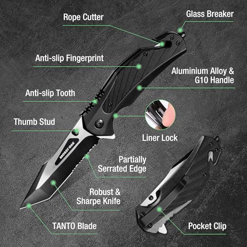 Mossy Oak Folding Pocket Knife With Aluminium Alloy & G10 Handle thumb #2