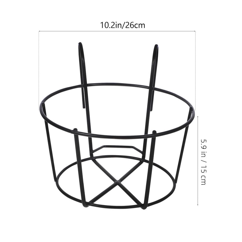 DOITOOL Appendiabiti 2 Cestini Per Fioriere Rotondi Sospesi Per Ringhiera Portavasi In Metallo Per Balcone E Recinzione Giardino Interni Ed Esterni (10 24X7 87X6 69 Pollici)