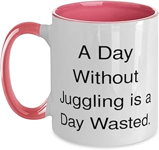 Unique Juggling Two Tone 11oz Mug, A Day Without Juggling is a Day Wasted, Present For Friends, Brilliant Gifts From Friends,