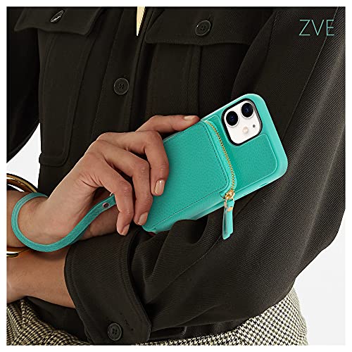 image for ZVE Wallet Case for iPhone 11 Zipper Wallet Case with Credit Card Hold