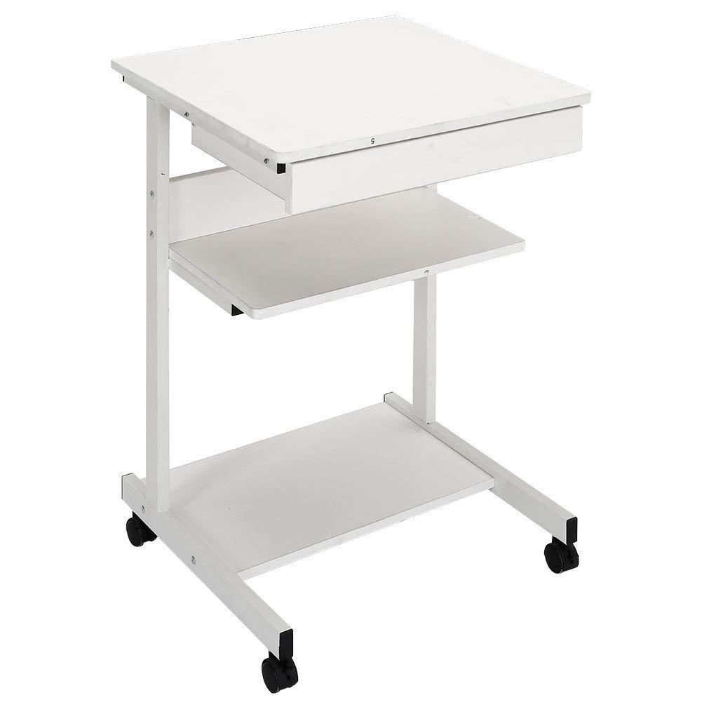 Buy Warmiehomy Mobile Computer Desk With 4 Rolling Castors ZShaped