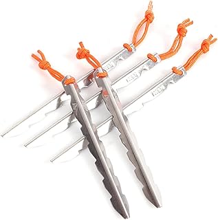 Toddmomy Pregos De Aço Inoxidável 4 Peças De Aço Inoxidável 304 Pregos Estacas Para Barraca Dossel Estacas Para Barraca Toldo Ao Ar Livre Anti Ferrugem
