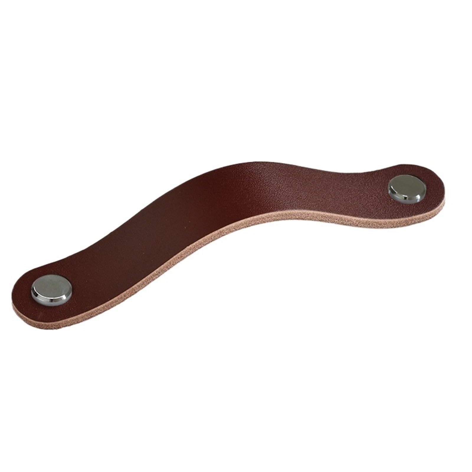 CQAHDSEVF Leather Drawer Pulls, Leather Furniture Handles, Multicolor, 96-160mm(Chrome,128mm)