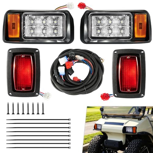 DRIVE UP Club Car DS Led Light Kit Golf Cart Led Lights for Club Car DS 1993-Up Gas and Electric Golf Carts Factory Style Headlight and Tail Light Assembly OEM 101988002 101988001