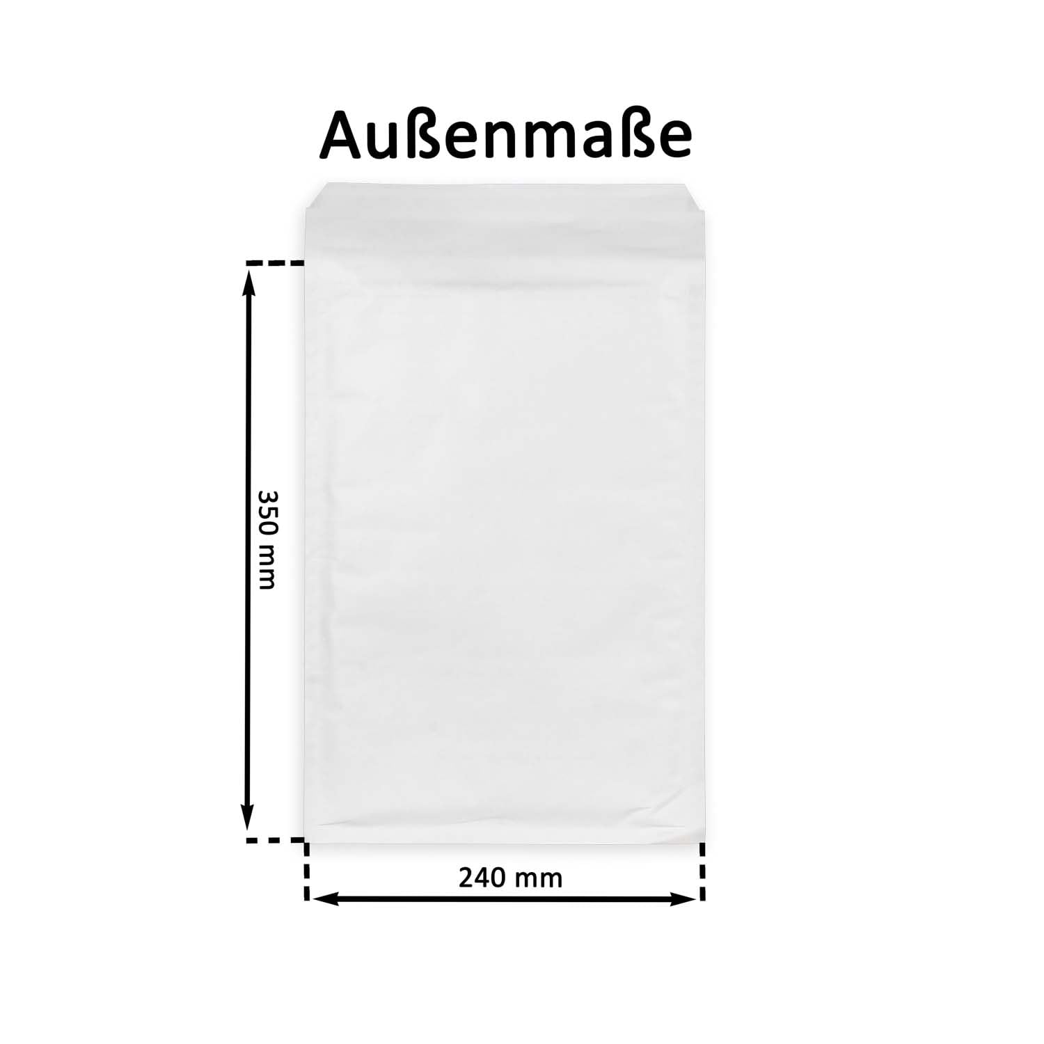 smiley pack Luftpolstertaschen Größe F6 Weiß 240 x 350 mm, gepolsterte Versandtaschen mit Selbstklebeverschluss, passend für A4+ (3400 Stück)