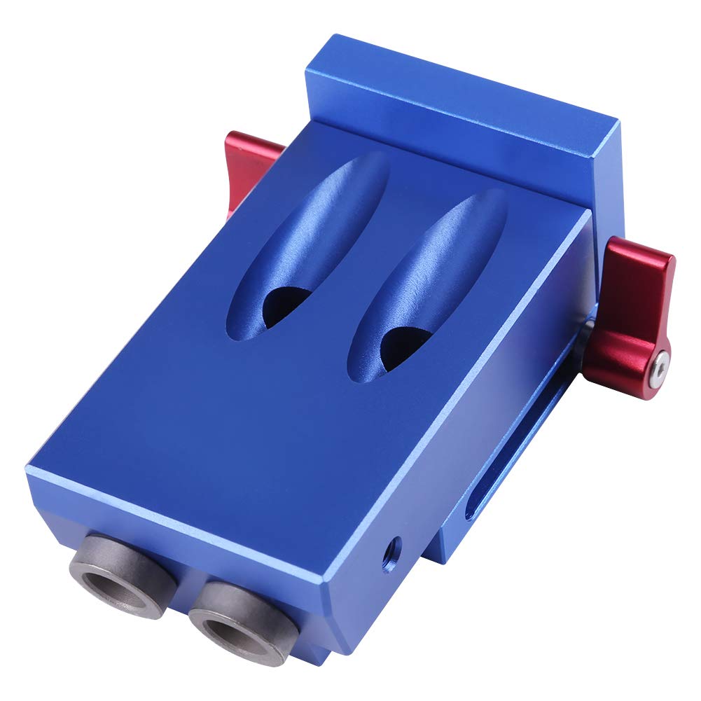 Dima di foratura per fori tascabili - Guide per la lavorazione del legno in legno Strumento per angoli di giunzione Localizzatore di carpenteria Kit di dime di foratura per fori tascabili Set di guide