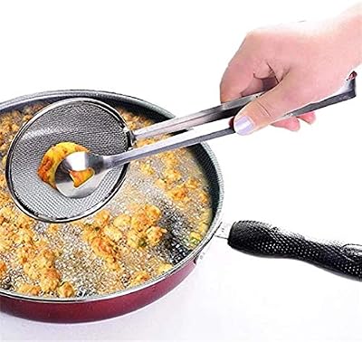 VARWANEO Spoon with Clip Outdoor Cooking Tools Kitchen Filter Multi-functional Food Spoon