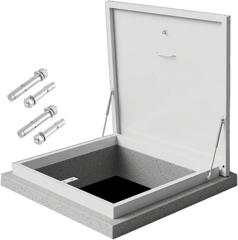 Claraboya de aluminio con varillas hidráulicas de 60 x 60 cm, diseño antirrobo, ventilación de eficiencia energética para techos residenciales, ventana de techo de metal ideal