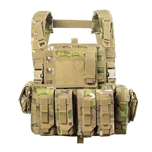 Tactical Vest Military Chest Rig Airsoft Swat Vest for Men(Camouflage)