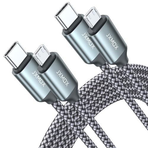 JXMOX USB C to Micro USB Cable, (3.3ft 2-Pack) Type C to Micro USB Charger Cord, Support Charge...